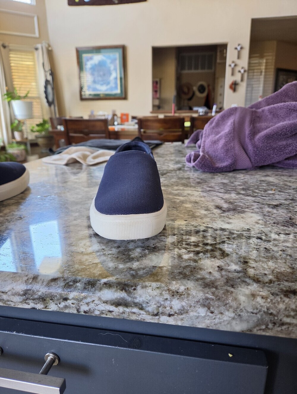 Old Navy Women's Slip-On Canvas Sneakers in Navy Blue - Picture 2 of 5